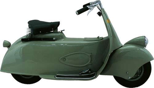 Vespa MP5, atau lebih dikenal dengan sebutan "Paperino," adalah salah satu model Vespa yang pertama kali diproduksi oleh Piaggio pada tahun 1943